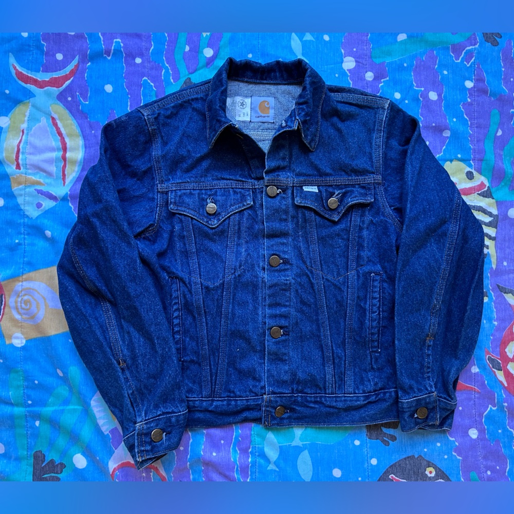 Vintage 80s youth XL Carhartt Denim Jacket